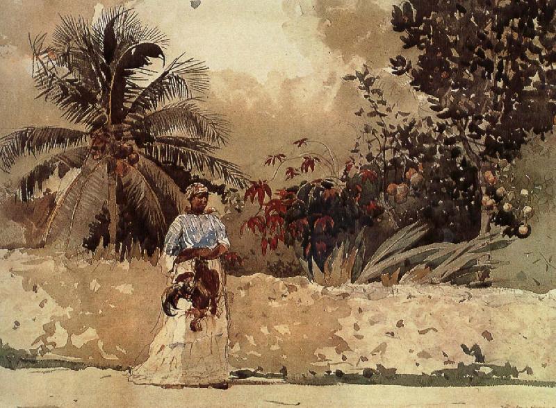 Winslow Homer The way to the market China oil painting art